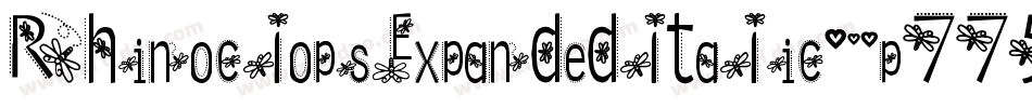 RhinoclopsExpandedItalic-p775a字体转换