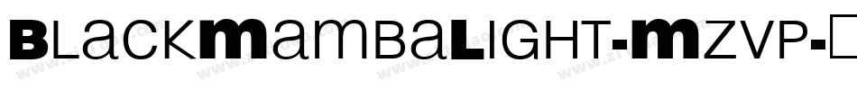 BlackMambaLight-Mzvp字体转换
