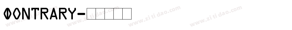 Contrary字体转换