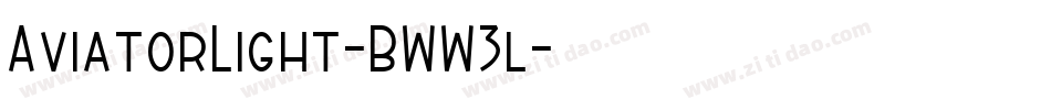 AviatorLight-BWW3l字体转换