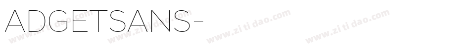 ADGETSANS字体转换