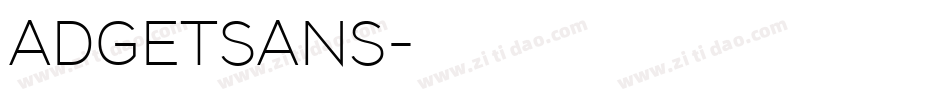 ADGETSANS字体转换