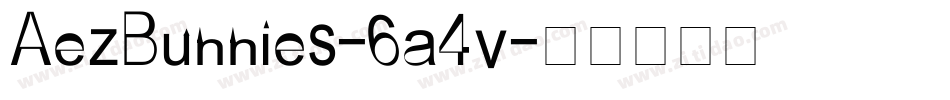 AezBunnies-6a4v字体转换