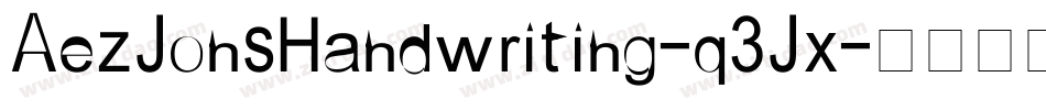 AezJonsHandwriting-q3Jx字体转换
