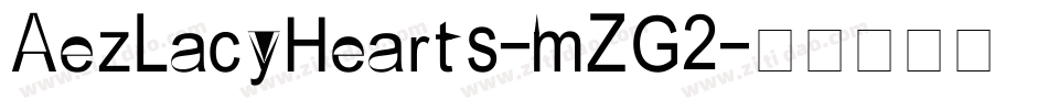 AezLacyHearts-mZG2字体转换