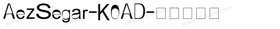 AezSegar-K0AD字体转换