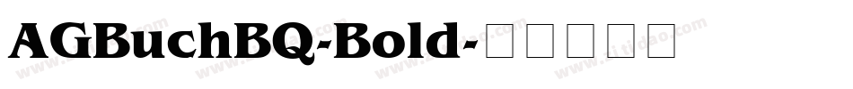 AGBuchBQ-Bold字体转换