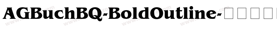AGBuchBQ-BoldOutline字体转换