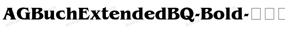 AGBuchExtendedBQ-Bold字体转换