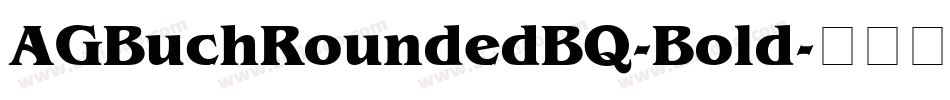 AGBuchRoundedBQ-Bold字体转换