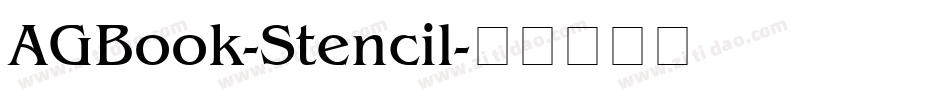 AGBook-Stencil字体转换