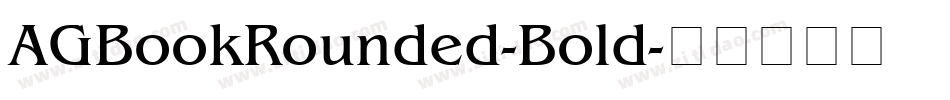 AGBookRounded-Bold字体转换