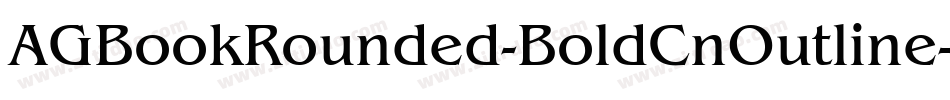 AGBookRounded-BoldCnOutline字体转换