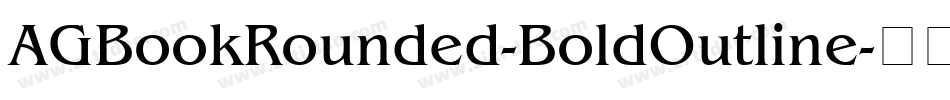 AGBookRounded-BoldOutline字体转换