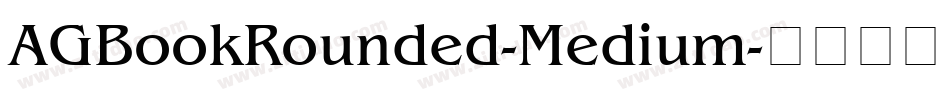 AGBookRounded-Medium字体转换