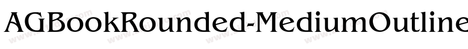 AGBookRounded-MediumOutline字体转换