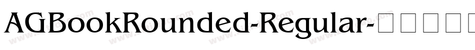 AGBookRounded-Regular字体转换