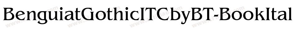 BenguiatGothicITCbyBT-BookItal字体转换