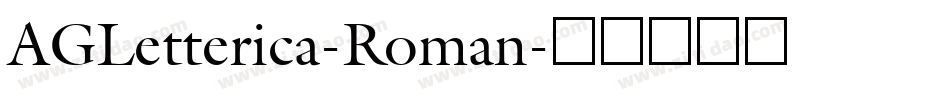 AGLetterica-Roman字体转换