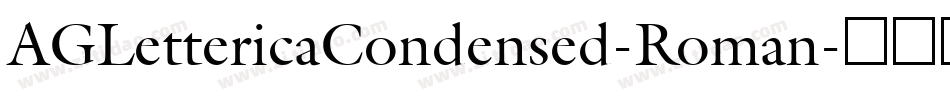 AGLettericaCondensed-Roman字体转换