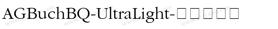 AGBuchBQ-UltraLight字体转换