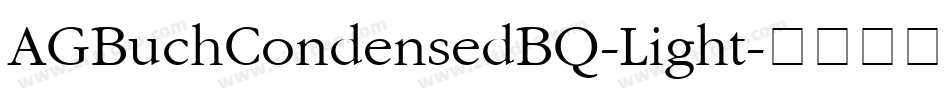 AGBuchCondensedBQ-Light字体转换