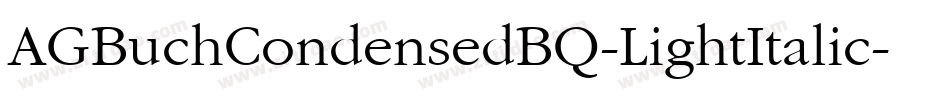 AGBuchCondensedBQ-LightItalic字体转换