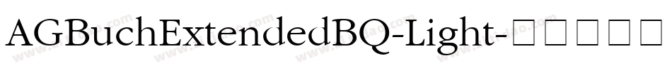 AGBuchExtendedBQ-Light字体转换