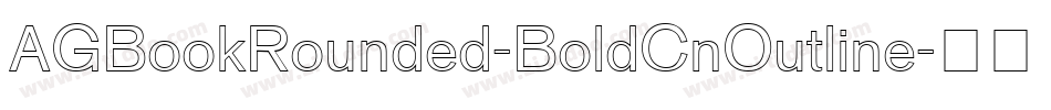 AGBookRounded-BoldCnOutline字体转换
