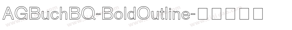 AGBuchBQ-BoldOutline字体转换