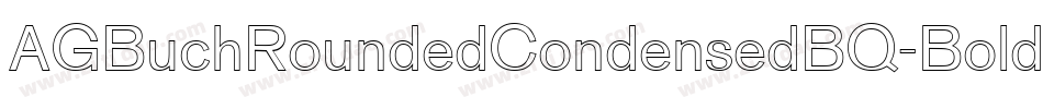 AGBuchRoundedCondensedBQ-BoldOutline字体转换