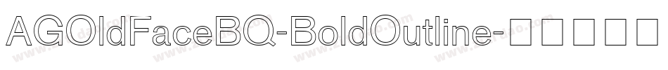 AGOldFaceBQ-BoldOutline字体转换