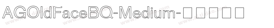 AGOldFaceBQ-Medium字体转换