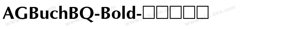 AGBuchBQ-Bold字体转换