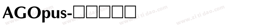 AGOpus字体转换