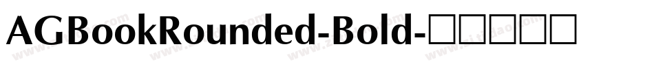 AGBookRounded-Bold字体转换