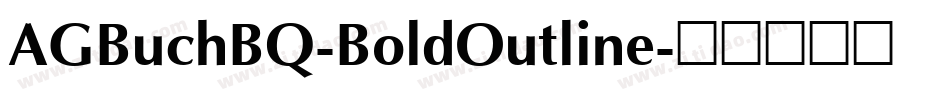 AGBuchBQ-BoldOutline字体转换