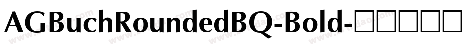 AGBuchRoundedBQ-Bold字体转换