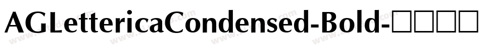 AGLettericaCondensed-Bold字体转换