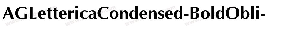 AGLettericaCondensed-BoldObli字体转换