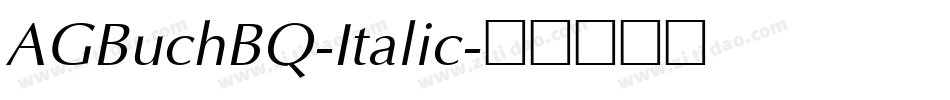 AGBuchBQ-Italic字体转换
