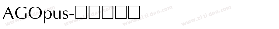 AGOpus字体转换