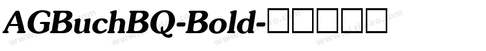 AGBuchBQ-Bold字体转换