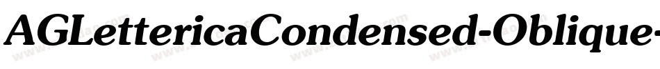 AGLettericaCondensed-Oblique字体转换