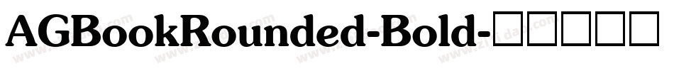 AGBookRounded-Bold字体转换