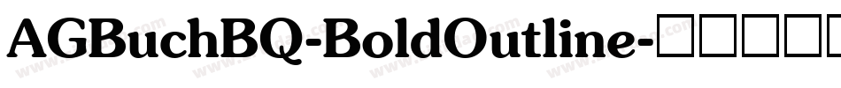 AGBuchBQ-BoldOutline字体转换