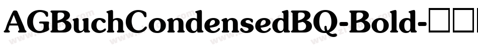 AGBuchCondensedBQ-Bold字体转换