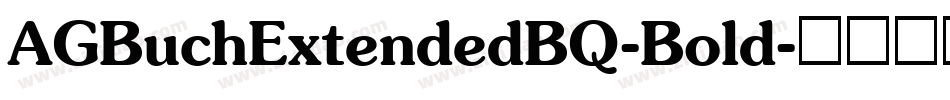 AGBuchExtendedBQ-Bold字体转换