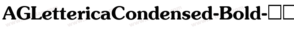 AGLettericaCondensed-Bold字体转换