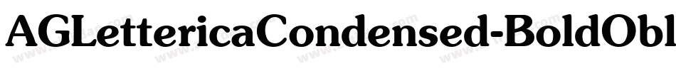 AGLettericaCondensed-BoldObli字体转换